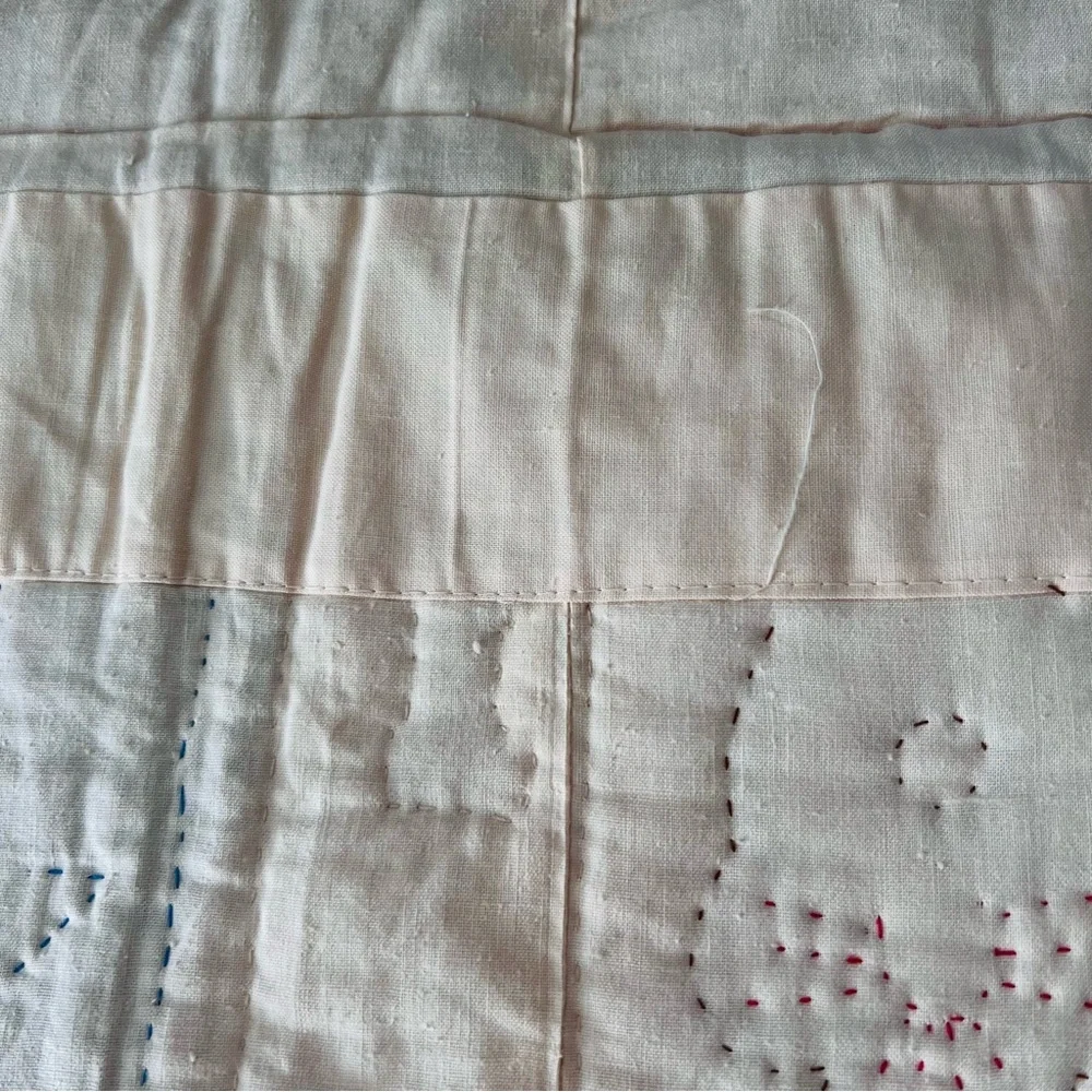 Vintage Handmade Christmas Advent Quilt – 50” x 60” Appliqué Wall Hanging
